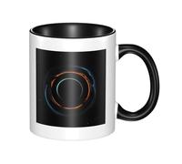 WBQLSL Mysterious Cosmic Tasse en céramique double couleur avec trous noirs - Tasse classique à grande anse - Convient pour le bureau et la maison - Passe au micro-ondes