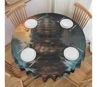 WBQLSL Nano-Mech Nappe ronde décorative en forme de ruche, 152,4 cm de diamètre, convient pour les vacances, les pique-niques en famille, les fêtes et les décorations