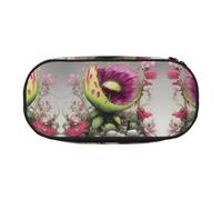 WBQLSL Neon Venus Flytrap Trousse à crayons grande capacité avec compartiments multicouches pour fournitures de bureau d'apprentissage Unisexe