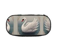 WBQLSL Nice Swan Trousse à crayons de grande capacité avec compartiments multicouches pour fournitures de bureau d'apprentissage Unisexe