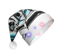 WBQLSL Octagon Building Printed LED Light Up Party Hat Suitable for Adults and Children Christmas Party Props