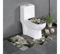 WBQLSL Pearl Lily Lot de 3 tapis de sol antidérapants en flanelle pour salle de bain et chambre à coucher