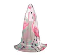 WBQLSL Peignoir imprimé Love Flamingo M | À capuche | Costume de cosplay | Accessoire de fête d'Halloween | S/M/L