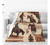 WBQLSL People of the Desert Prints Couverture en flanelle ultra douce - Une couverture pour la maison, les voyages et l'extérieur - 127 x 101,6 cm