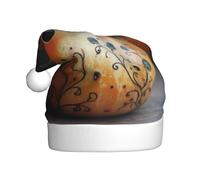 WBQLSL Petit chapeau de Père Noël imprimé gourde, chapeau de décoration de scène de fête du Nouvel An, accessoire photo atmosphérique