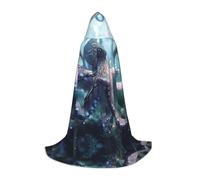 WBQLSL Petite cape à capuche pour cosplay avec imprimé pieuvre géante - Costume indispensable pour les fêtes - Tailles S/M/L (unisexe)