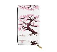 WBQLSL Petite pochette en cuir imprimé arbre de cerisier - 19,1 x 10,4 cm