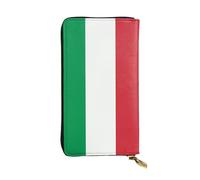 WBQLSL Petite pochette en cuir imprimée drapeau de l'Italie - 19 x 10,4 cm