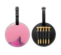 WBQLSL Pink Sand Beach Sac de rangement tendance pour tees de golf - Design léger pour un rangement rapide des tees de golf