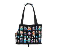 WBQLSL Pixel Bear Riot Sac de voyage pour animal domestique Petit sac à bandoulière pour voitures et personnes
