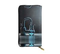 WBQLSL Porte-monnaie élégant en cuir avec fermeture éclair, 19 x 10,5 cm de long, portefeuille de voyage pratique