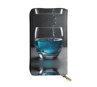 WBQLSL Porte-monnaie élégant en cuir avec fermeture éclair, 19 x 10,5 cm de long, portefeuille de voyage pratique