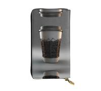 WBQLSL Porte-monnaie en cuir élégant avec fermeture éclair, 19 x 10,5 cm de long, portefeuille de voyage pratique