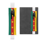 WBQLSL Porte-stylo réglable en cuir avec drapeau du Cameroun - Parfait pour la rentrée des classes - Cadeau de Noël