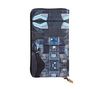 WBQLSL Portefeuille Cabin of the Future en cuir à fermeture éclair, 19 x 10,4 cm de long, plusieurs compartiments et grande capacité, un bon cadeau pour les amis