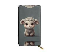 WBQLSL Portefeuille élégant en cuir d'agneau de dessin animé, 19 x 10,5 cm de long, porte-monnaie à fermeture éclair, portefeuille de voyage pratique