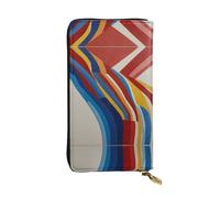 WBQLSL Portefeuille élégant en cuir de couleur hybride, 19 x 10,5 cm de long, porte-monnaie à fermeture éclair, portefeuille de voyage pratique