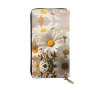 WBQLSL Portefeuille élégant en cuir motif floral national d'Italie, 19 x 10,5 cm de long, porte-monnaie à fermeture éclair, portefeuille de voyage pratique
