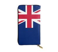 WBQLSL Portefeuille en cuir à fermeture éclair avec drapeau des îles Caïmans, 19,1 x 10,4 cm de long, plusieurs compartiments et grande capacité, un bon cadeau pour vos amis