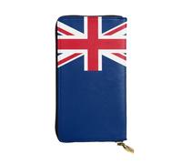 WBQLSL Portefeuille en cuir à fermeture éclair avec drapeau des îles Turques et Caïques, 19,1 x 10,4 cm de long, plusieurs compartiments et grande capacité, un bon cadeau pour les amis