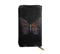 WBQLSL Portefeuille en cuir à fermeture éclair Mystery Butterfly, 19 x 10,4 cm de long, plusieurs compartiments et grande capacité, un bon cadeau pour les amis