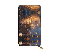 WBQLSL Portefeuille en cuir avec fermeture éclair Cendrillon, 19 x 10,4 cm de long, plusieurs compartiments et grande capacité, un bon cadeau pour les amis