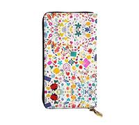 WBQLSL Portefeuille en cuir avec fermeture éclair « Happy Birthday », 19 x 10,4 cm de long, plusieurs compartiments et grande capacité, un bon cadeau pour les amis