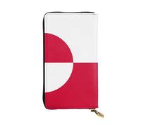 WBQLSL Portefeuille en cuir de 19,1 x 10,4 cm de long, compartiment secret, rangement, protection de la vie privée, motif drapeau du Groenland