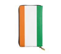 WBQLSL Portefeuille en cuir de 19,1 x 10,4 cm de long, compartiment secret, rangement, protection de la vie privée, motif drapeau de la Côte d'Ivoire