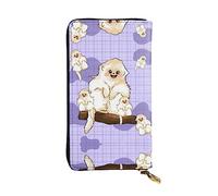 WBQLSL Portefeuille en cuir de 19 x 10,4 cm de long, compartiment secret, rangement, protection de la vie privée, joli motif singe doré