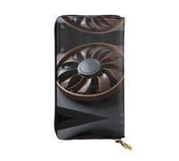 WBQLSL Portefeuille en cuir élégant, 19 x 10,5 cm de long, porte-monnaie à fermeture éclair, portefeuille de voyage pratique