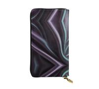 WBQLSL Portefeuille en cuir élégant avec fond technologique, 19 x 10,5 cm de long, porte-monnaie à fermeture éclair, portefeuille de voyage pratique