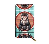 WBQLSL Portefeuille silencieux en cuir avec fermeture éclair, 19 x 10,4 cm de long, plusieurs compartiments et grande capacité, un bon cadeau pour les amis