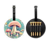 WBQLSL Pretty Little Mushrooms Sac de rangement tendance pour tees de golf - Design léger pour un rangement rapide des tees de golf