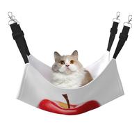WBQLSL Red Fruits Hamac pour animal domestique Motif gros plan Moyen - Hamac de couchage pour chats, furets, chiots, lapins, petits animaux