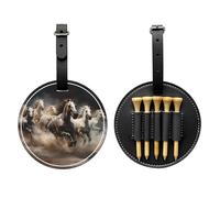 WBQLSL Running of The Horses Sac de rangement tendance pour tee de golf imprimé - Design léger pour un rangement rapide des tees de golf