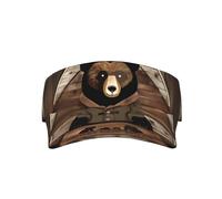WBQLSL Rustic Lodge Bear Chapeau de soleil d'été - Convient pour les sports de plein air, les loisirs quotidiens, les voyages et les vacances Noir