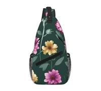 WBQLSL Sac à bandoulière de voyage à motif de conte de fées licorne, parfait pour les trajets quotidiens, le cyclisme, la randonnée et les aventures urbaines, Belles fleurs violettes, One Size
