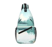 WBQLSL Sac à bandoulière de voyage à motif de conte de fées licorne, parfait pour les trajets quotidiens, le cyclisme, la randonnée et les aventures urbaines, Feuilles tombées sur un lac tranquille