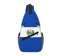 WBQLSL Sac à bandoulière de voyage à motif drapeau de la Bolivie, parfait pour les trajets quotidiens, le cyclisme, la randonnée et les aventures urbaines, El Salvador, One Size