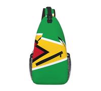 WBQLSL Sac à bandoulière de voyage à motif drapeau de la Jamaïque, parfait pour les trajets quotidiens, le cyclisme, la randonnée et les aventures urbaines, Drapeau de la Guyane, One Size