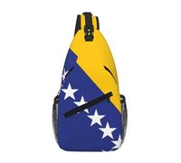 WBQLSL Sac à bandoulière de voyage à motif drapeau de la Jamaïque, parfait pour les trajets quotidiens, le cyclisme, la randonnée et les aventures urbaines, Drapeau de la Bosnie-Herzégovine, One Size