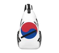 WBQLSL Sac à bandoulière de voyage à motif drapeau de la Slovénie, parfait pour les trajets quotidiens, le cyclisme, la randonnée et les aventures urbaines, Drapeau de la République de Corée, One Size