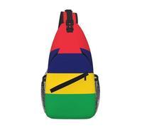 WBQLSL Sac à bandoulière de voyage à motif drapeau de la Slovénie, parfait pour les trajets quotidiens, le cyclisme, la randonnée et les aventures urbaines, Drapeau de l'île Maurice, One Size