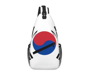 WBQLSL Sac à bandoulière de voyage à motif drapeau de la Slovénie, parfait pour les trajets quotidiens, le cyclisme, la randonnée et les aventures urbaines, Drapeau de la République de Corée, One Size