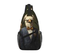 WBQLSL Sac à bandoulière de voyage à motif grue nord-américaine, parfait pour les trajets quotidiens, le cyclisme, la randonnée et les aventures urbaines, Anthropomorphismes multiples de têtes