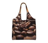 WBQLSL Sac à bandoulière en forme de grains de caféine - Pratique à transporter, adapté pour le shopping, le travail et l'étude, noir, taille unique