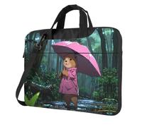 WBQLSL Sac à bandoulière et mallette pour ordinateur portable avec parapluie, facile à transporter pour les voyages d'affaires et le travail, Noir , 14 inch