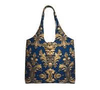 WBQLSL Sac à bandoulière imprimé damassé - Convient pour les sacs en toile robustes, sacs de courses, noir, taille unique