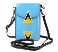 WBQLSL Sac à bandoulière imprimé drapeau de Sainte-Lucie, bandoulière réglable étendue, plusieurs compartiments, pochette de rangement pour clés et cosmétiques